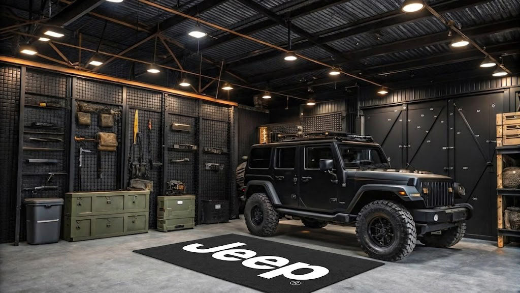 Premium Jeep Garage Rug – 5x7 ft (60x87")