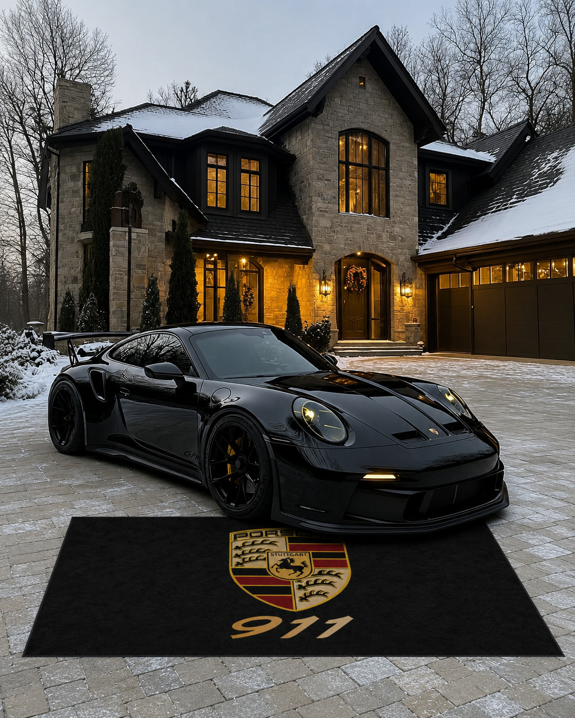 Premium Porsche Garage Rug – 152 x 221 cm  (5x7 ft)