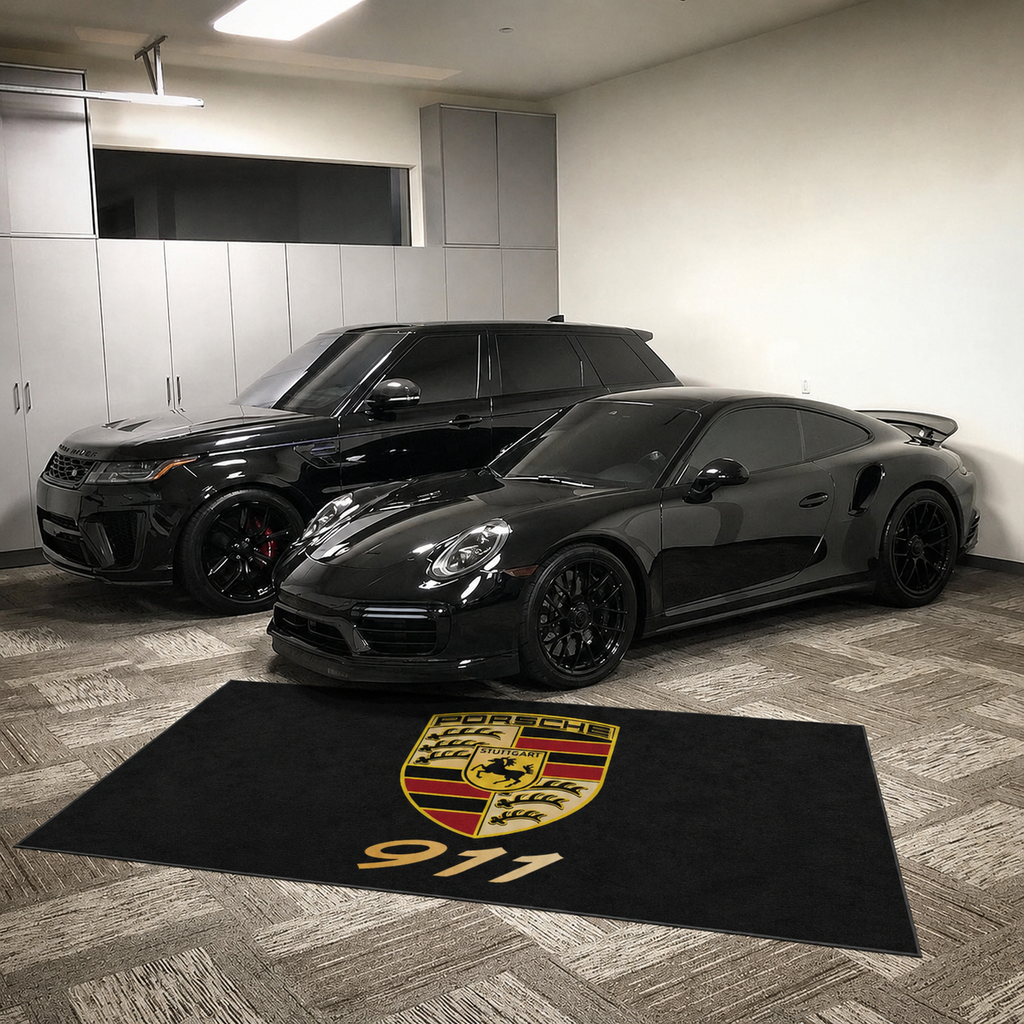 Premium Porsche Garage Rug – 152 x 221 cm  (5x7 ft)
