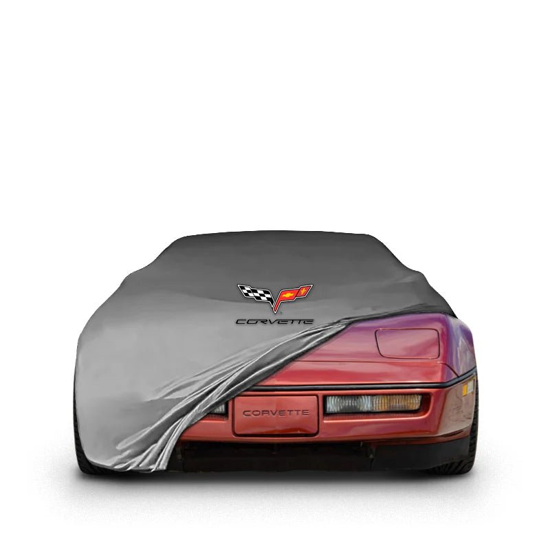 CORVETTE C4 INDOOR CAR COVER FOR ALL MODEL - Blue - Corvette Logo