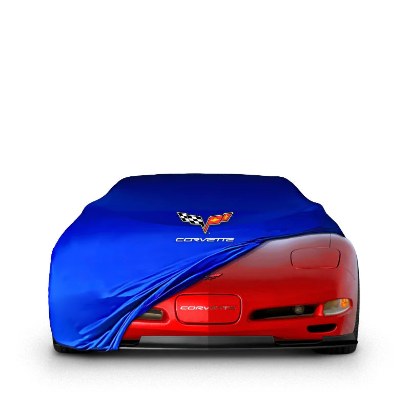 CORVETTE C5 INDOOR CAR COVER FOR ALL MODEL - Blue - Corvette C5 Logo