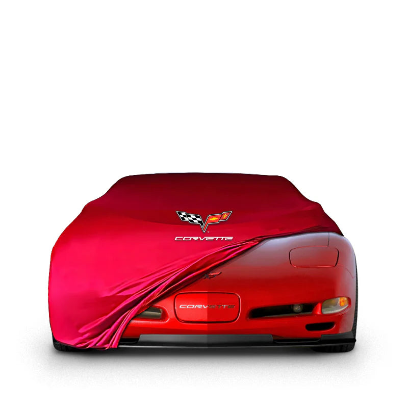 CORVETTE C5 INDOOR CAR COVER FOR ALL MODEL - Blue - Corvette Logo