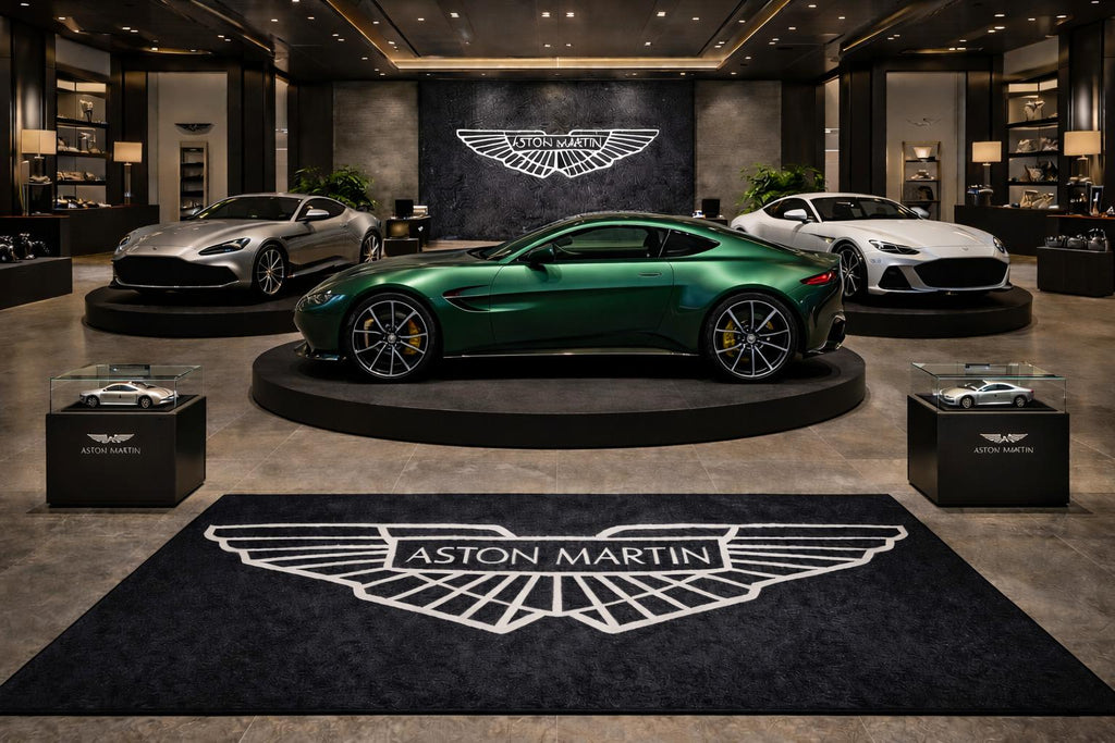Premium Aston Martin Garage Rug – 152 x 221 cm  (5x7 ft)
