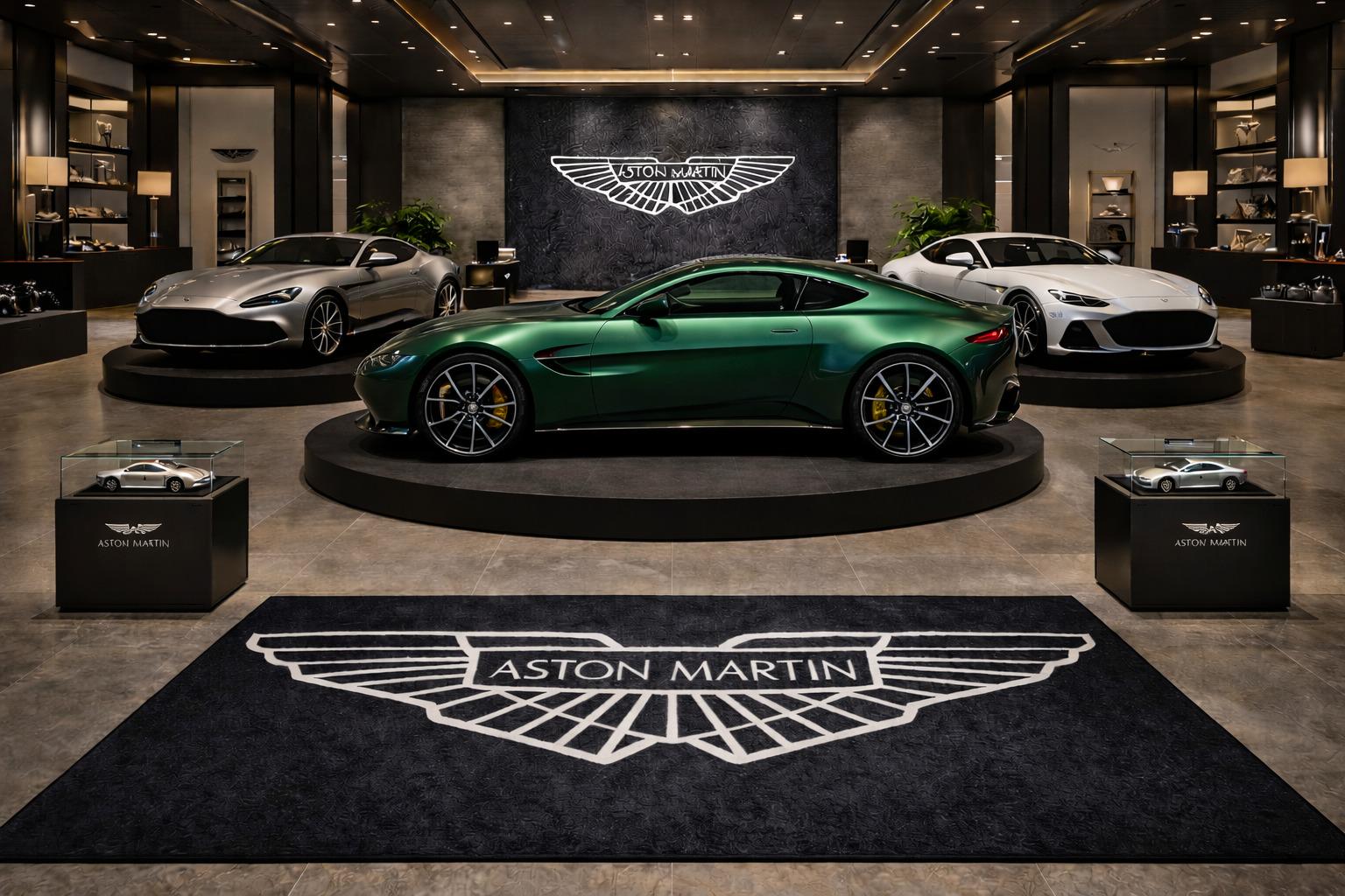 Premium Aston Martin Garage Rug – 152 x 221 cm  (5x7 ft)