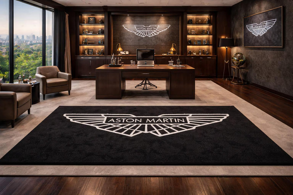Premium Aston Martin Garage Rug – 152 x 221 cm  (5x7 ft)