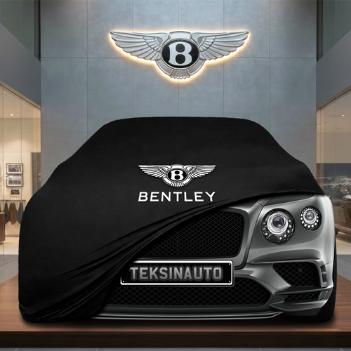 BENTLEY BENTAYGA EWB 2020- Custom Fit Indoor Car Cover Soft Stretch Black Gray Blue Red Dust Protection Garage Cover Laser Cut + Bag - Black
