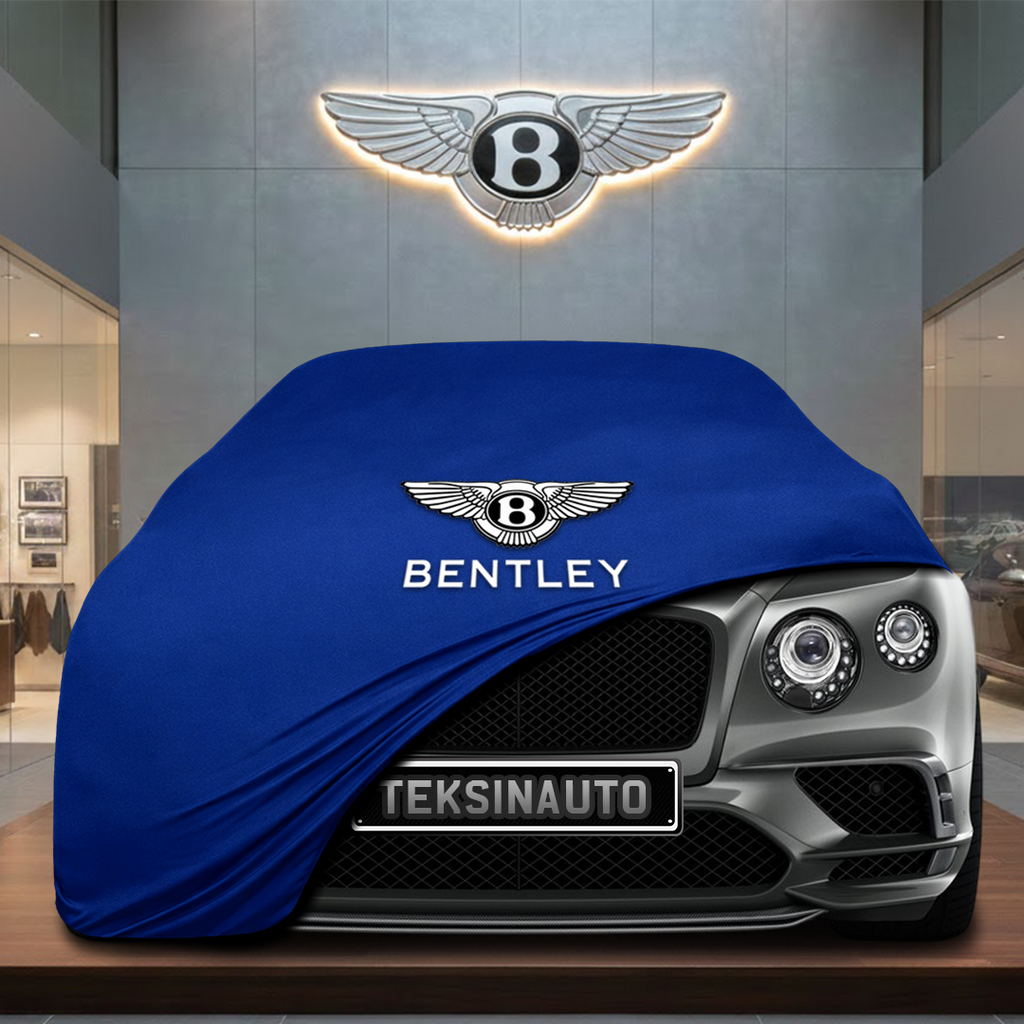 BENTLEY CONTİNENTAL GT GEN 1 2003-2011 Custom Fit Indoor Car Cover Soft Stretch Black Gray Blue Red Dust Protection Garage Cover Laser Cut + Bag - Blue