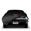 CORVETTE C2 INDOOR CAR COVER FOR ALL MODEL - Black - Corvette Logo