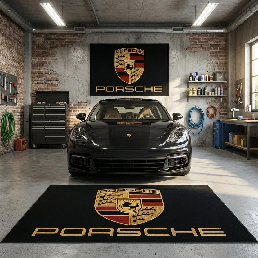 Premium Porsche Garage Rug – 152 x 221 cm  (5x7 ft)