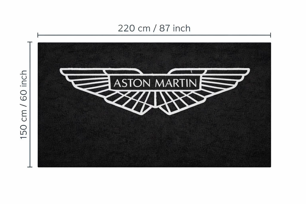 Premium Aston Martin Garage Rug – 152 x 221 cm  (5x7 ft)