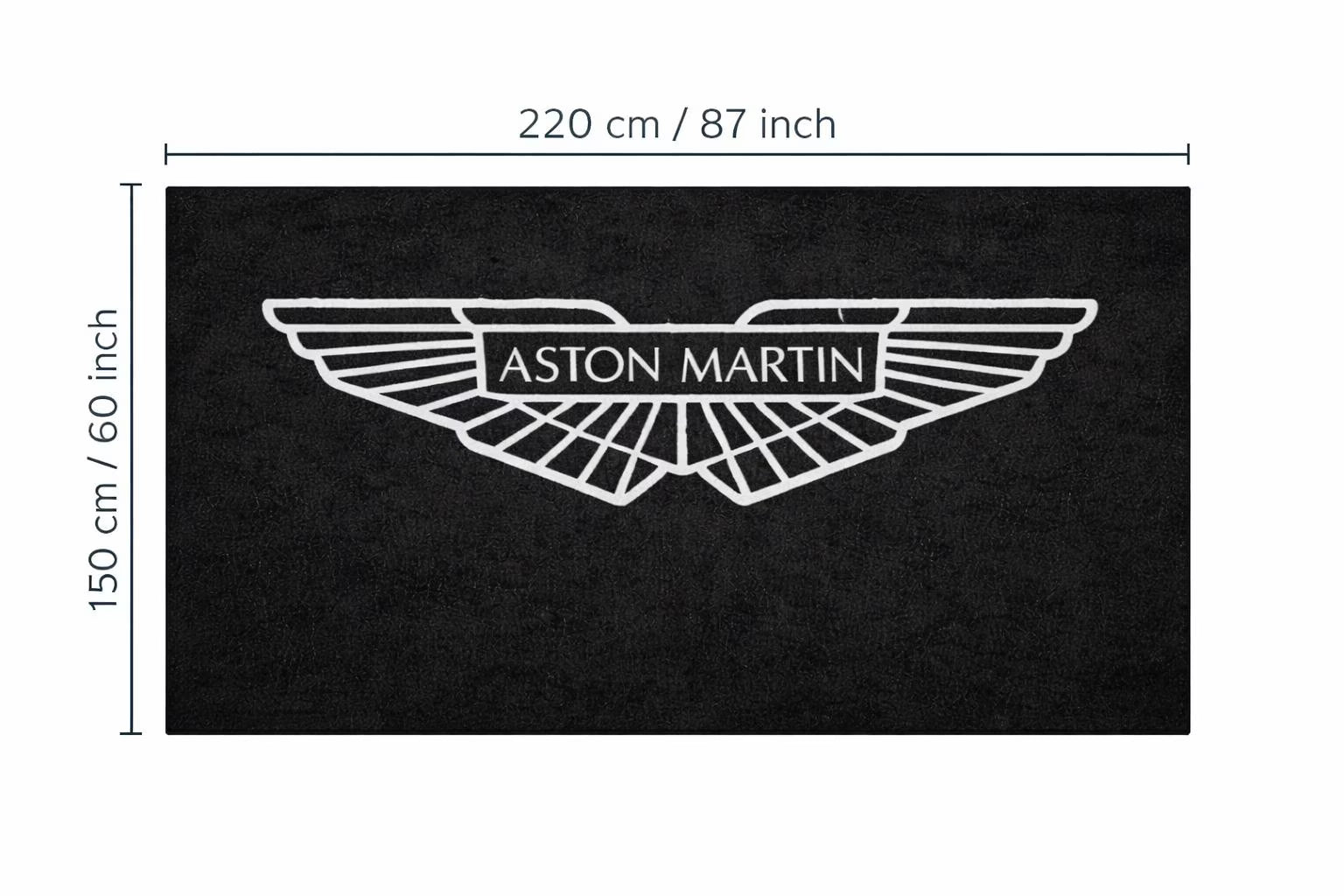 Premium Aston Martin Garage Rug – 152 x 221 cm  (5x7 ft)