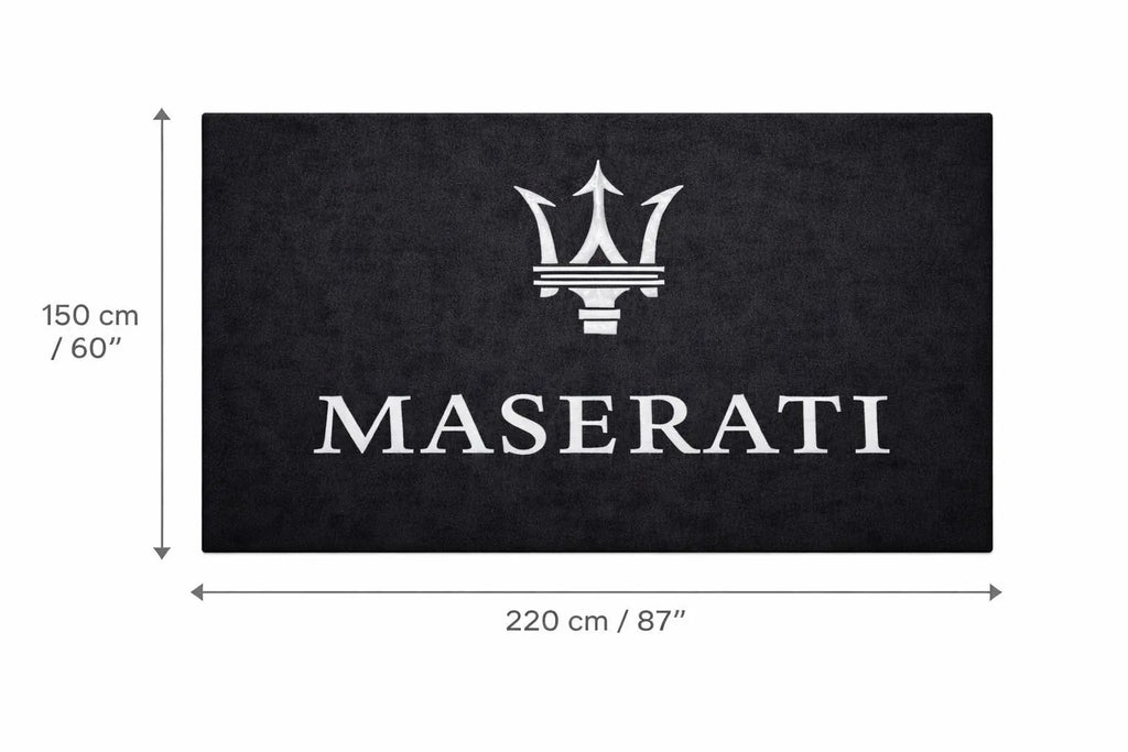 Premium Maserati Garage Rug – 5x7 ft (60x87")