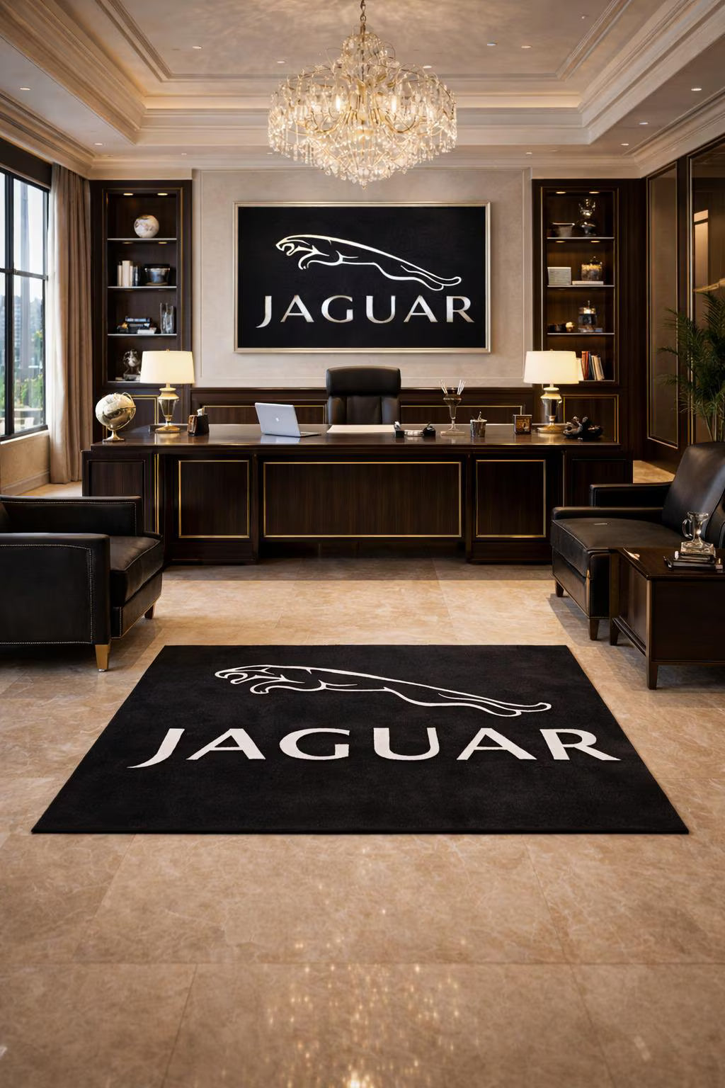 Premium Jaguar Garage Rug – 152 x 221 cm(5x7 ft)