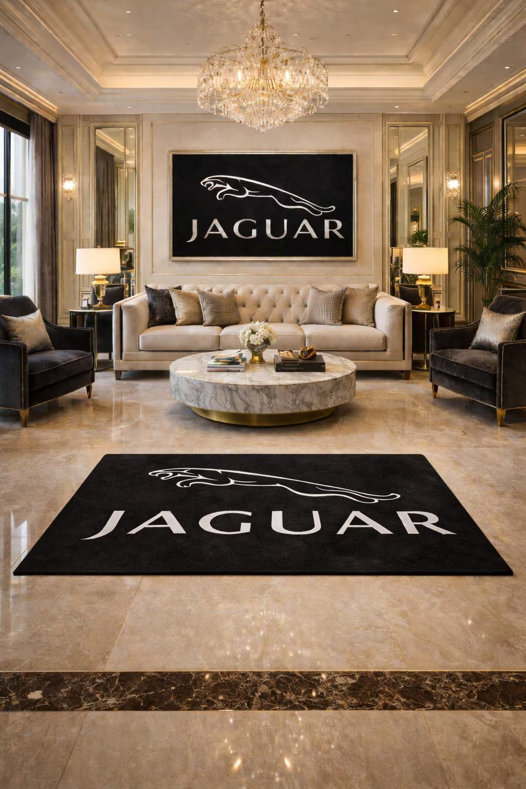 Premium Jaguar Garage Rug – 152 x 221 cm(5x7 ft)