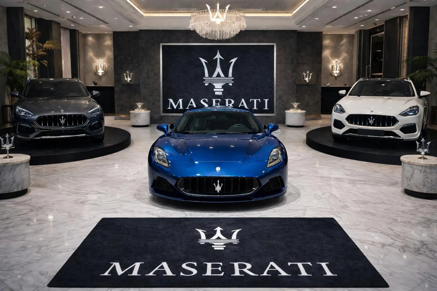 Premium Maserati Garage Rug – 5x7 ft (60x87")
