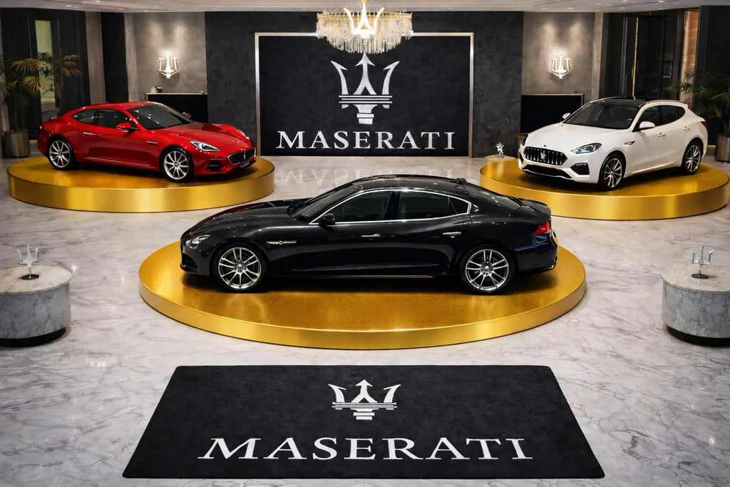 Premium Maserati Garage Rug – 5x7 ft (60x87")