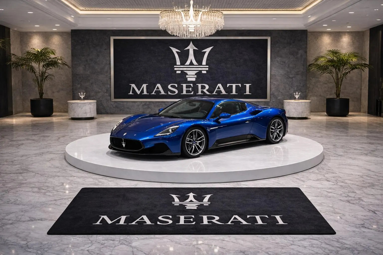 Premium Maserati Garage Rug – 5x7 ft (60x87")
