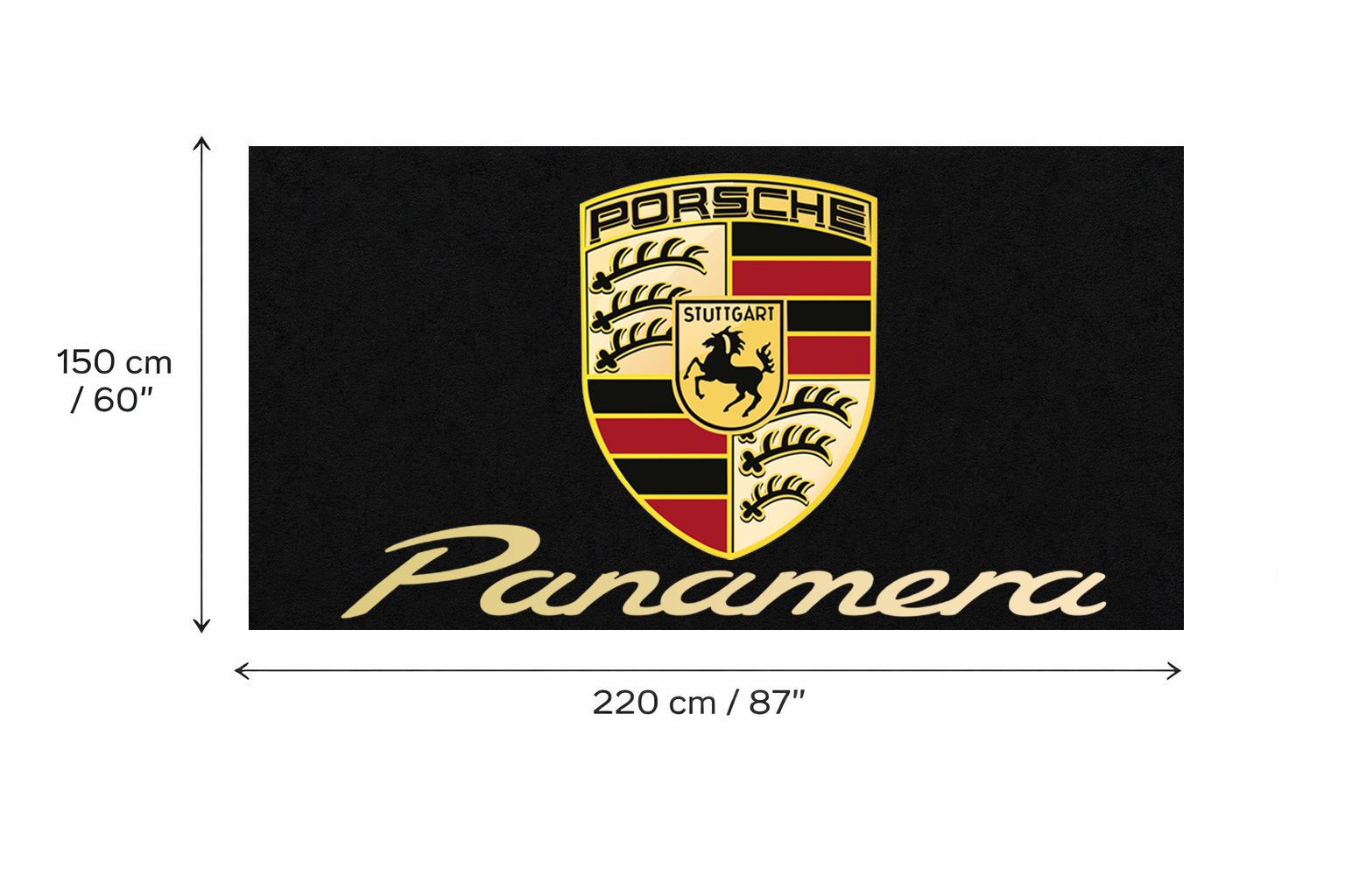 Premium Porsche Garage Rug – 152 x 221 cm  (5x7 ft)