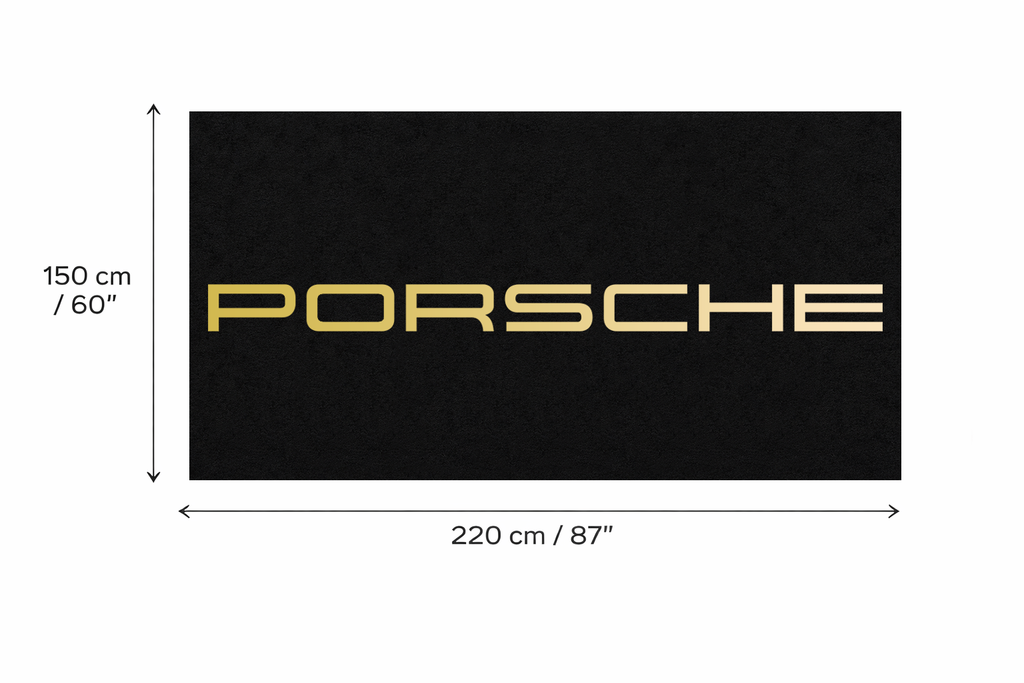 Premium Porsche Garage Rug – 152 x 221 cm  (5x7 ft)
