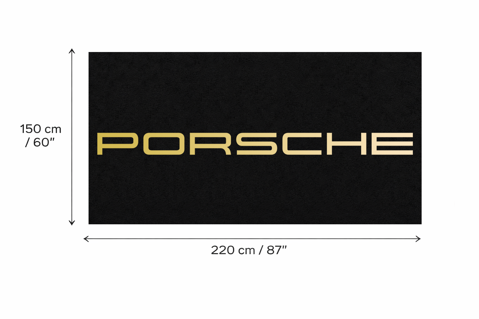 Premium Porsche Garage Rug – 152 x 221 cm  (5x7 ft)
